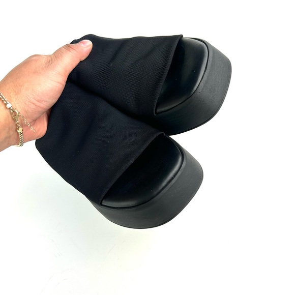 Steven madden slinky30 platform sandals size 38 black made in Italy - Picture 10 of 16